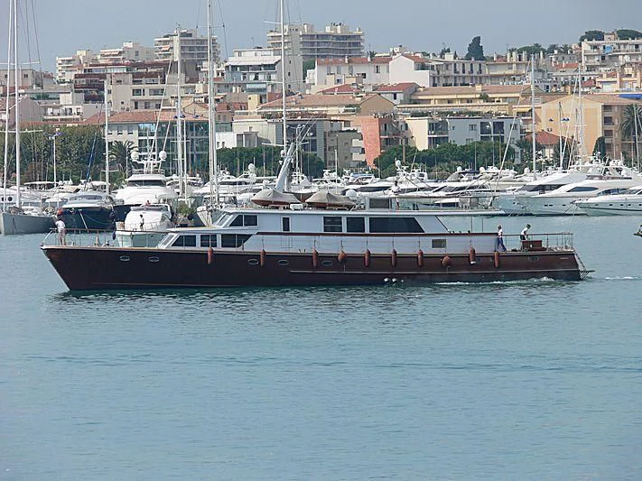 a boat in the water aboard TEMPEST WS Yacht for Charter