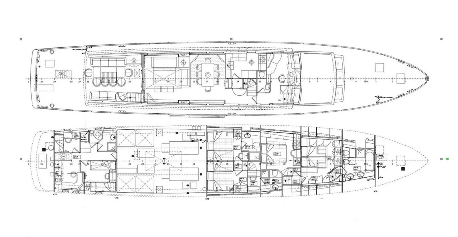 diagram, engineering drawing aboard TEMPEST WS Yacht for Charter