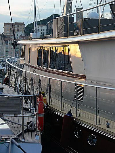 a boat on the water aboard TEMPEST WS Yacht for Charter