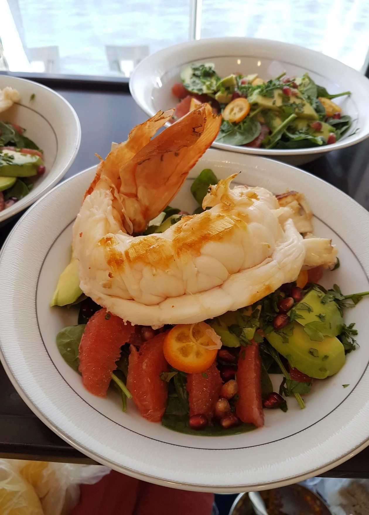 a plate of food aboard TEMPEST WS Yacht for Charter