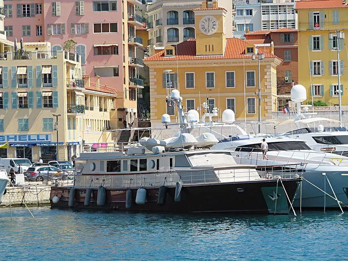 a boat on the water aboard TEMPEST WS Yacht for Charter