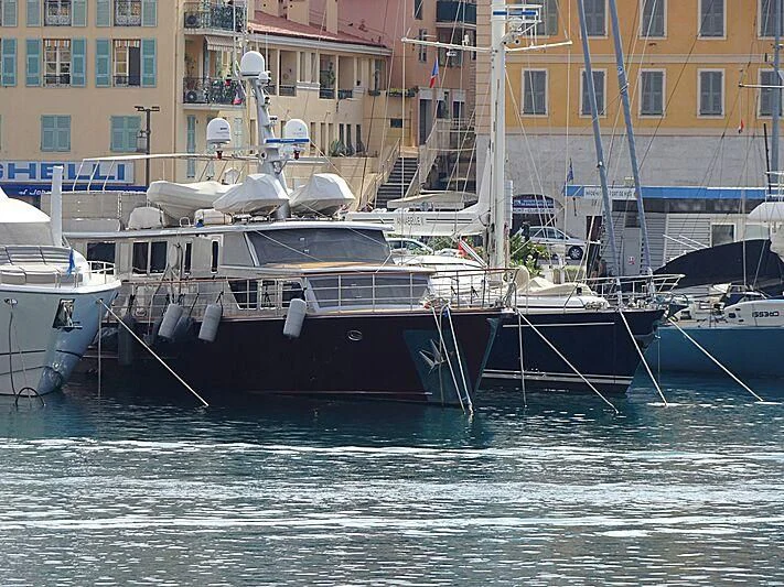 boats docked in a harbor aboard TEMPEST WS Yacht for Charter