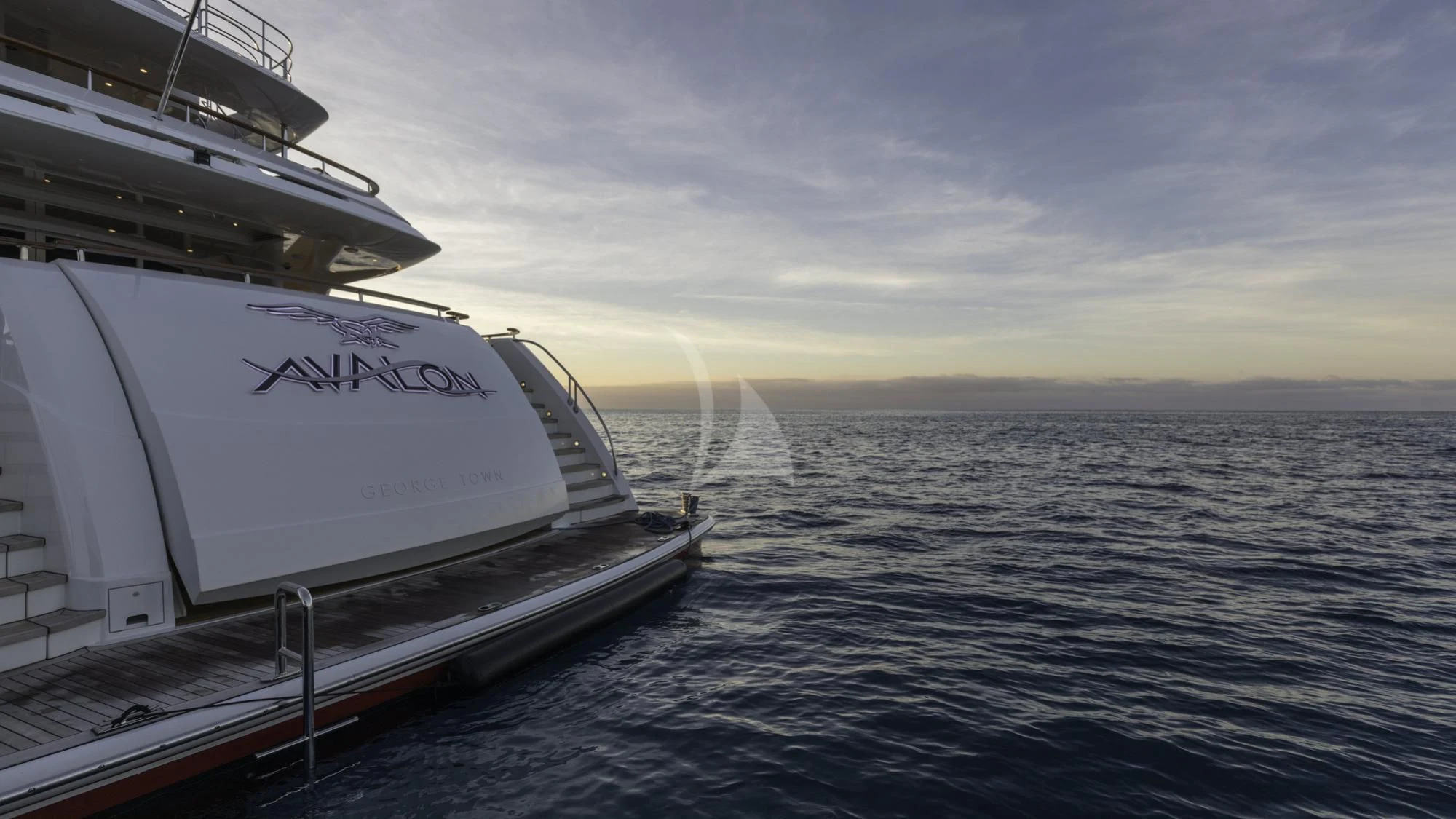 a boat in the water aboard AVALON Yacht for Sale