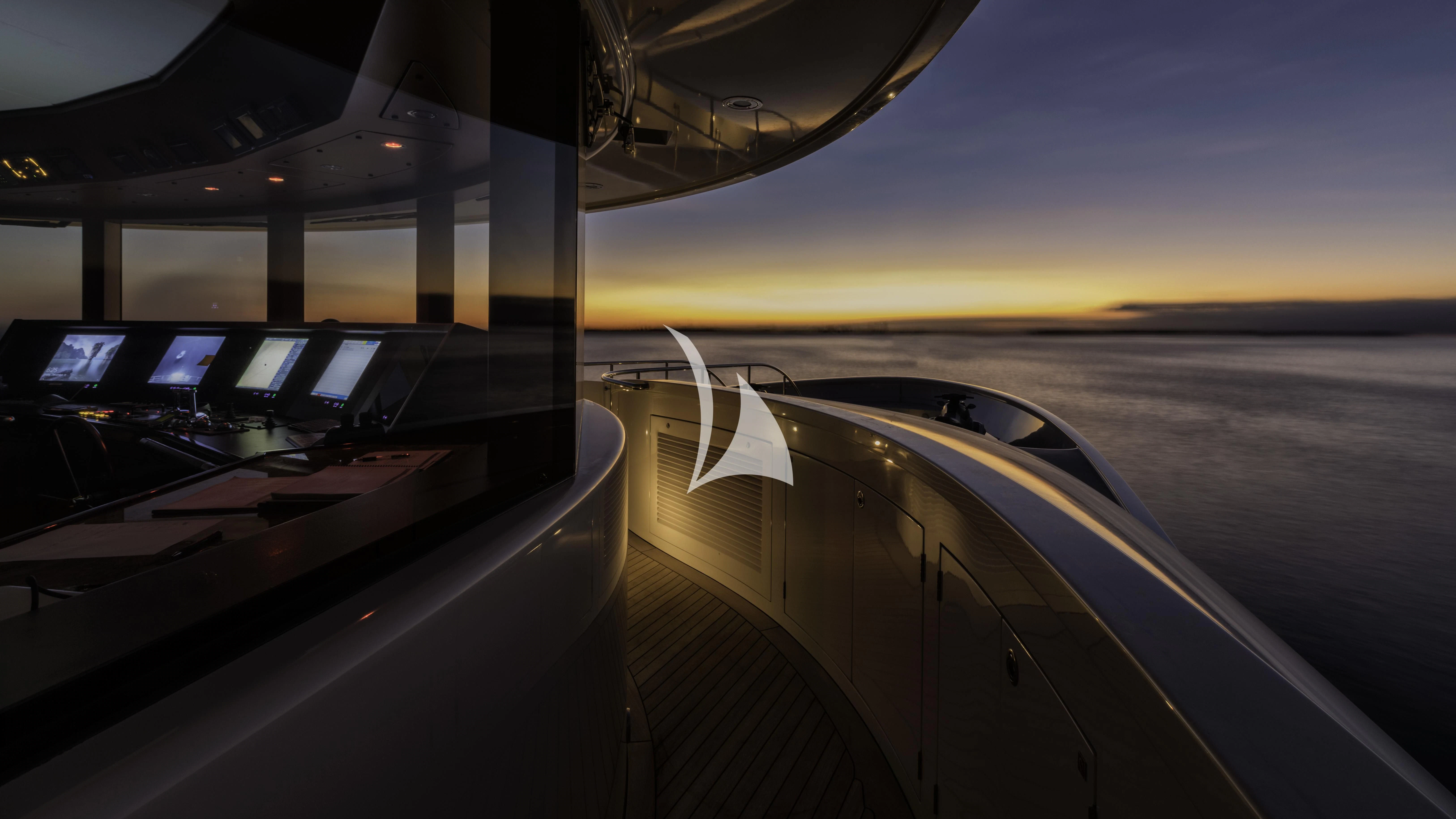 the inside of a plane aboard AVALON Yacht for Sale