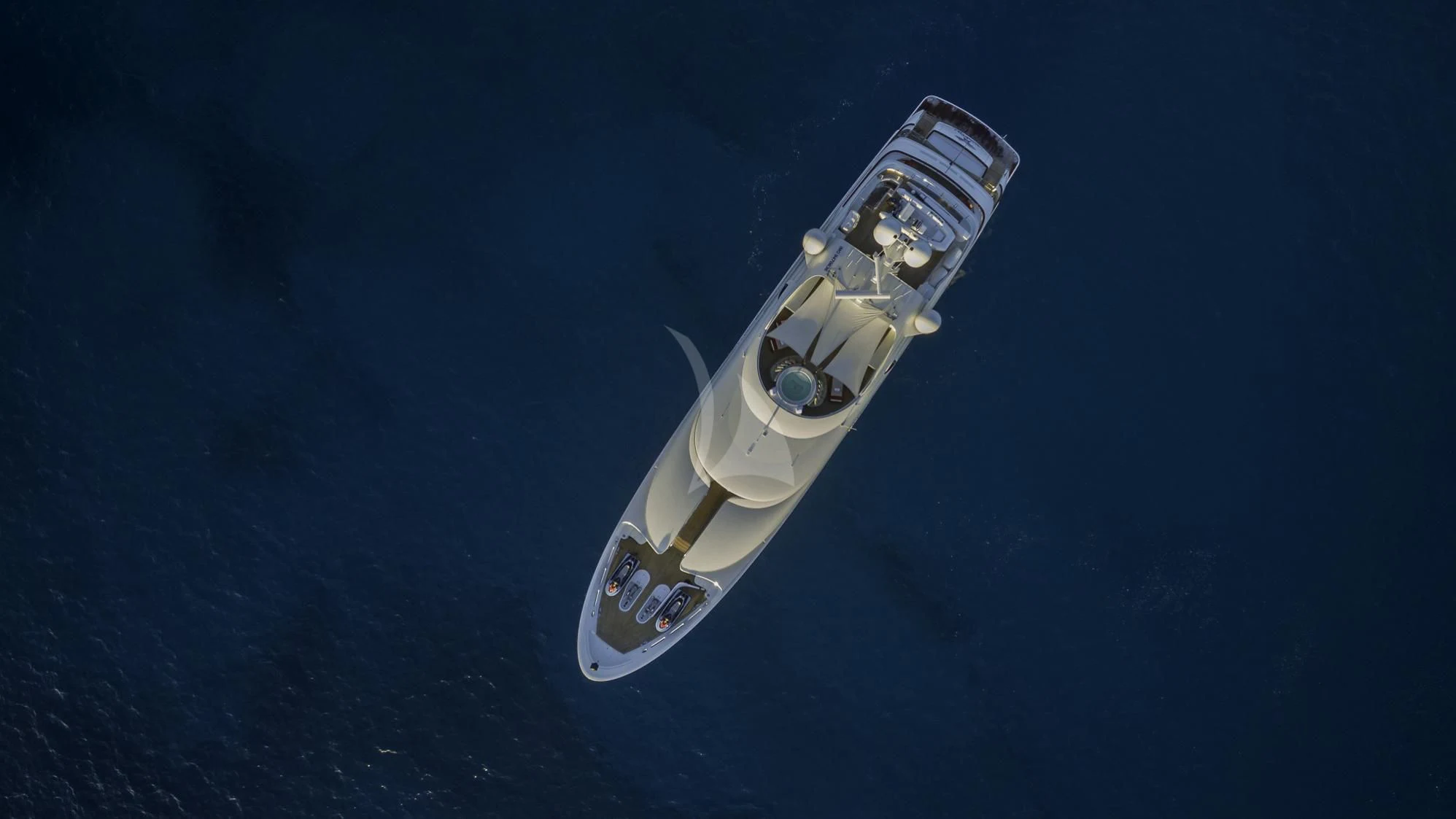 a space shuttle in the sky aboard AVALON Yacht for Sale