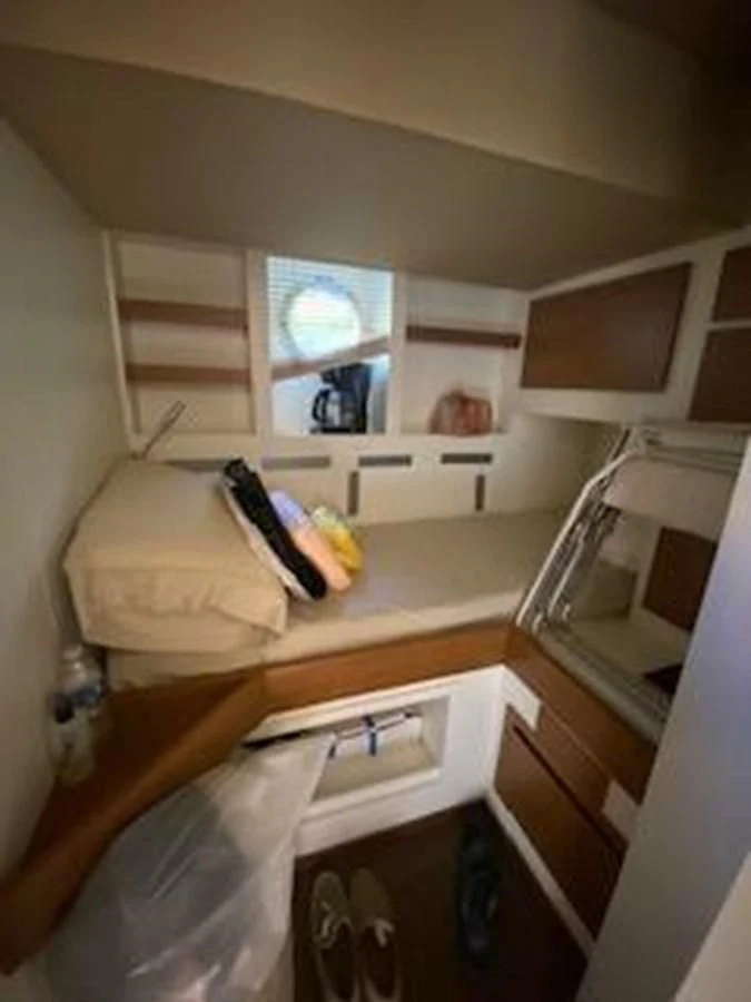 a kitchen with a countertop and a sink aboard FORTUNA Yacht for Sale