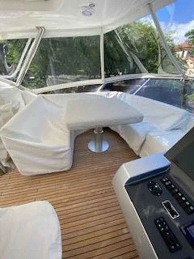 a white plastic bag on a table aboard FORTUNA Yacht for Sale