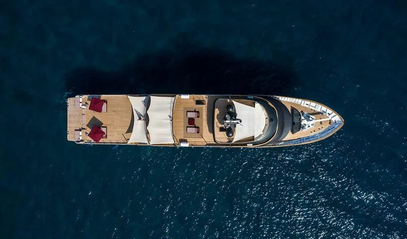a satellite in space aboard MASQUENADA Yacht for Sale