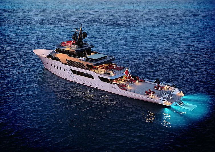 a ship in the water aboard MASQUENADA Yacht for Sale