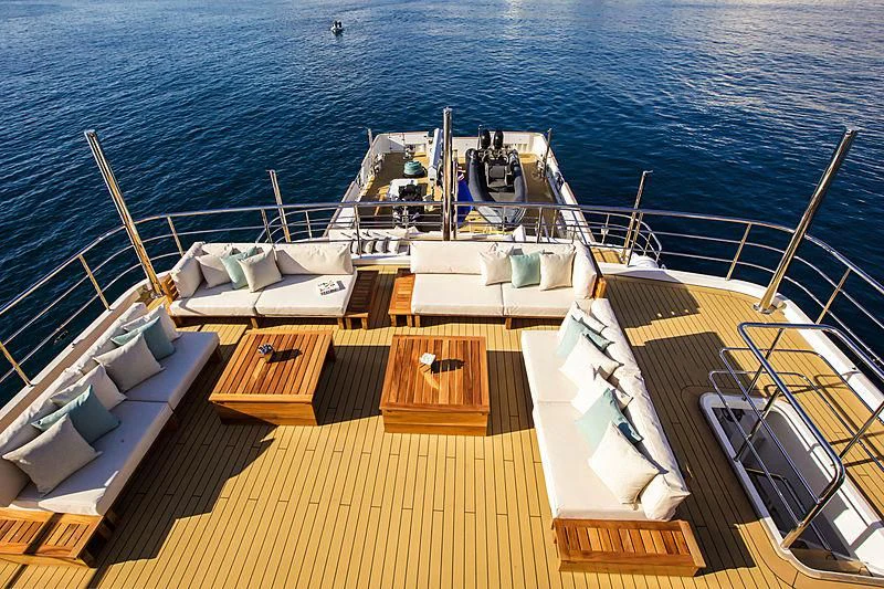 a boat on the water aboard MASQUENADA Yacht for Sale