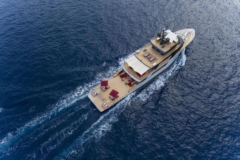 a ship in the water aboard MASQUENADA Yacht for Sale