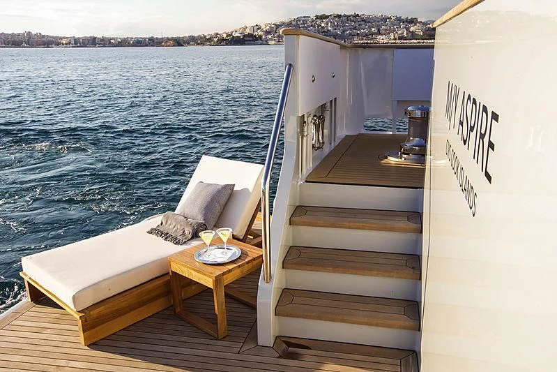 a boat on the water aboard MASQUENADA Yacht for Sale