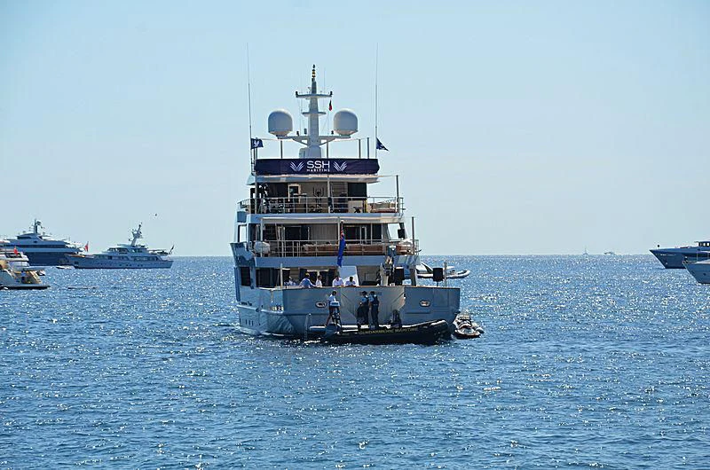 a boat in the water aboard MASQUENADA Yacht for Sale