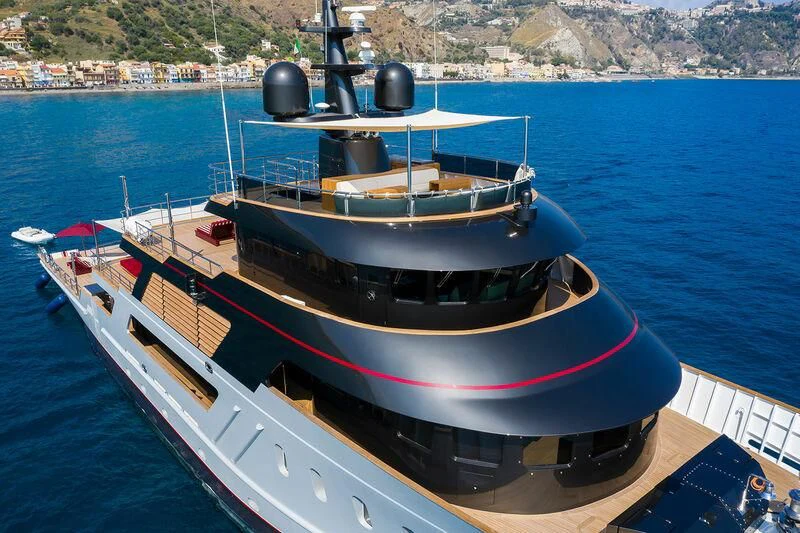 a boat on the water aboard MASQUENADA Yacht for Sale