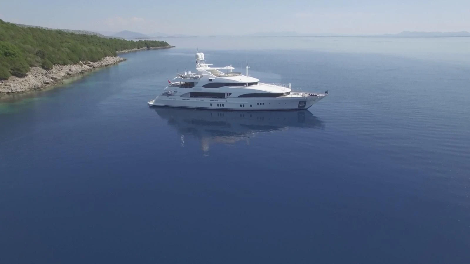 a boat on the water aboard EVERBLUE Yacht for Sale