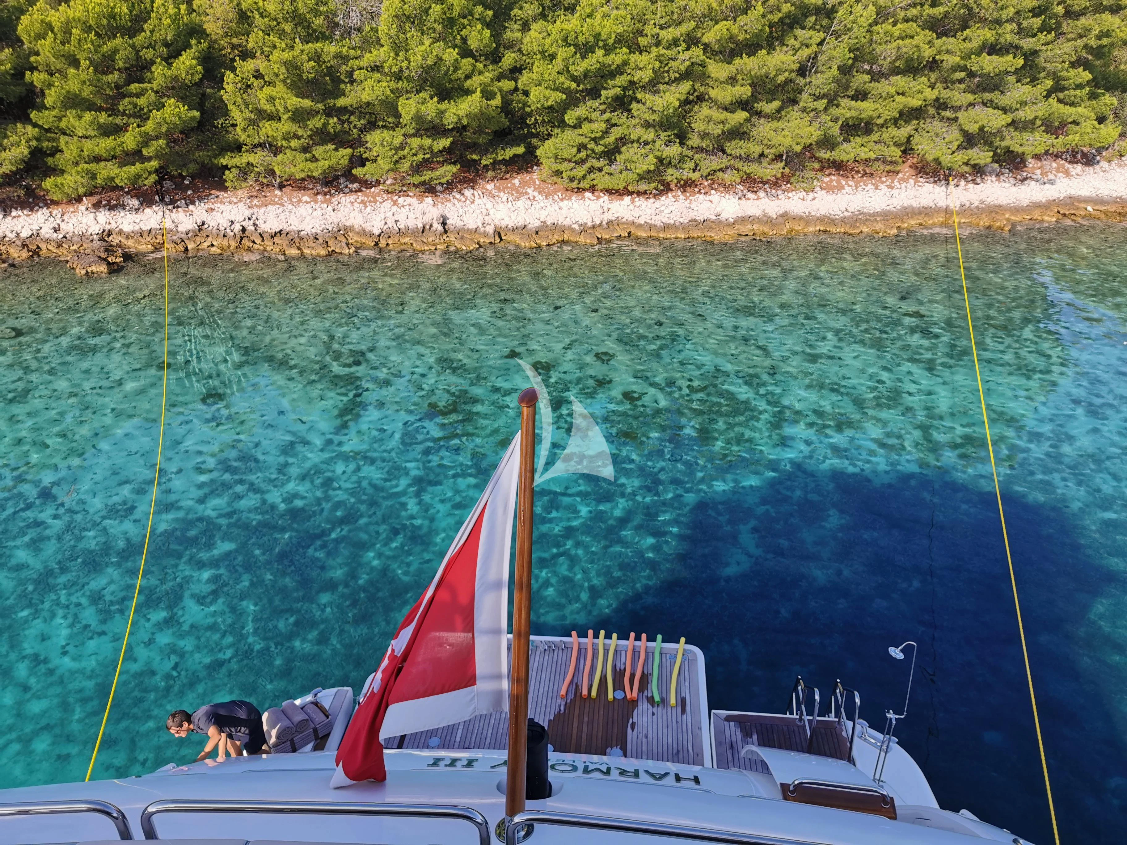 a boat on the water aboard EVERBLUE Yacht for Sale