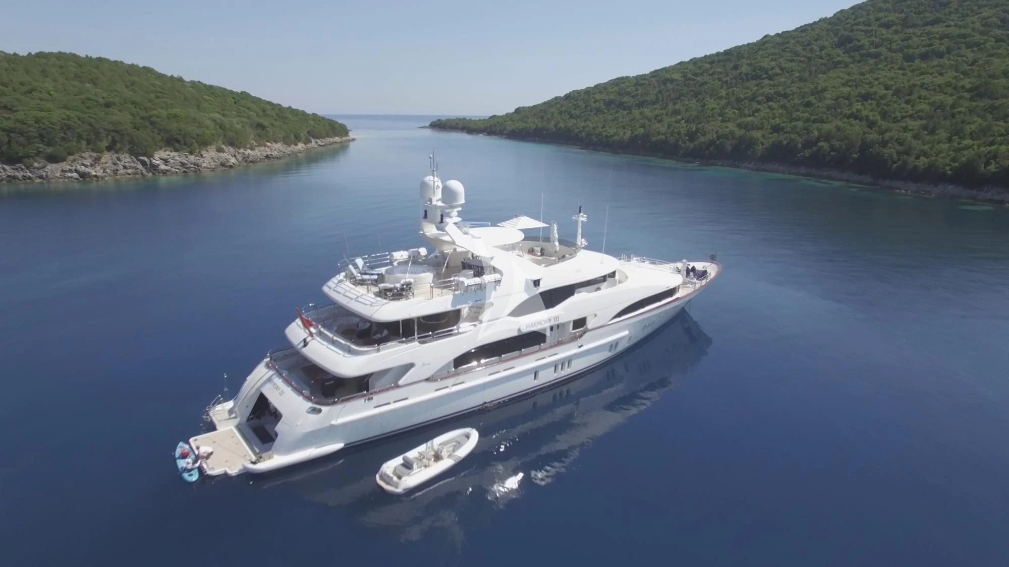 a boat on the water aboard EVERBLUE Yacht for Sale