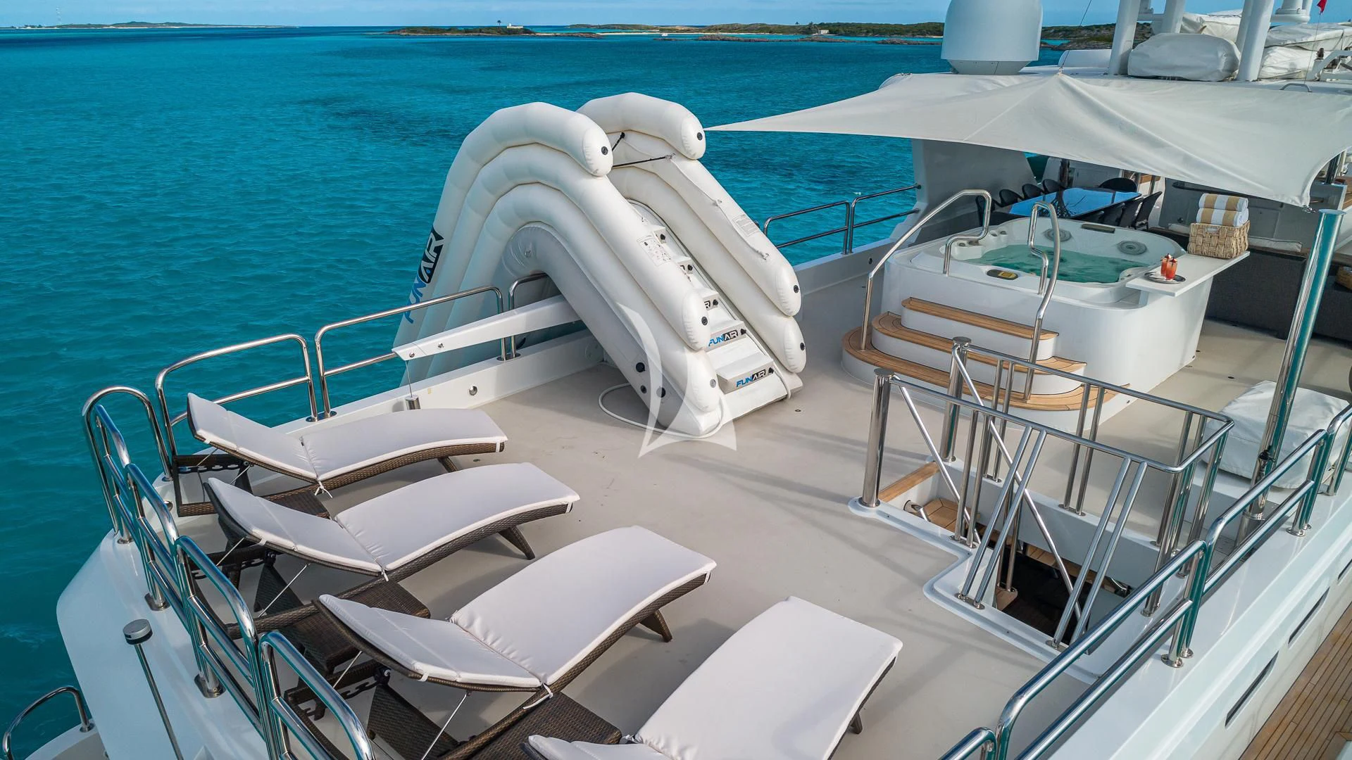 a boat on the water aboard SEA CLASS Yacht for Sale