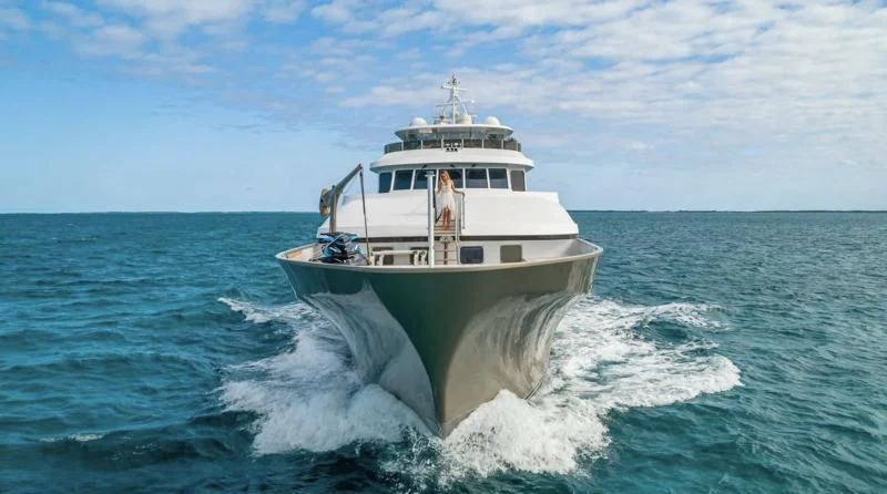 a large white boat in the water aboard SEA CLASS Yacht for Sale