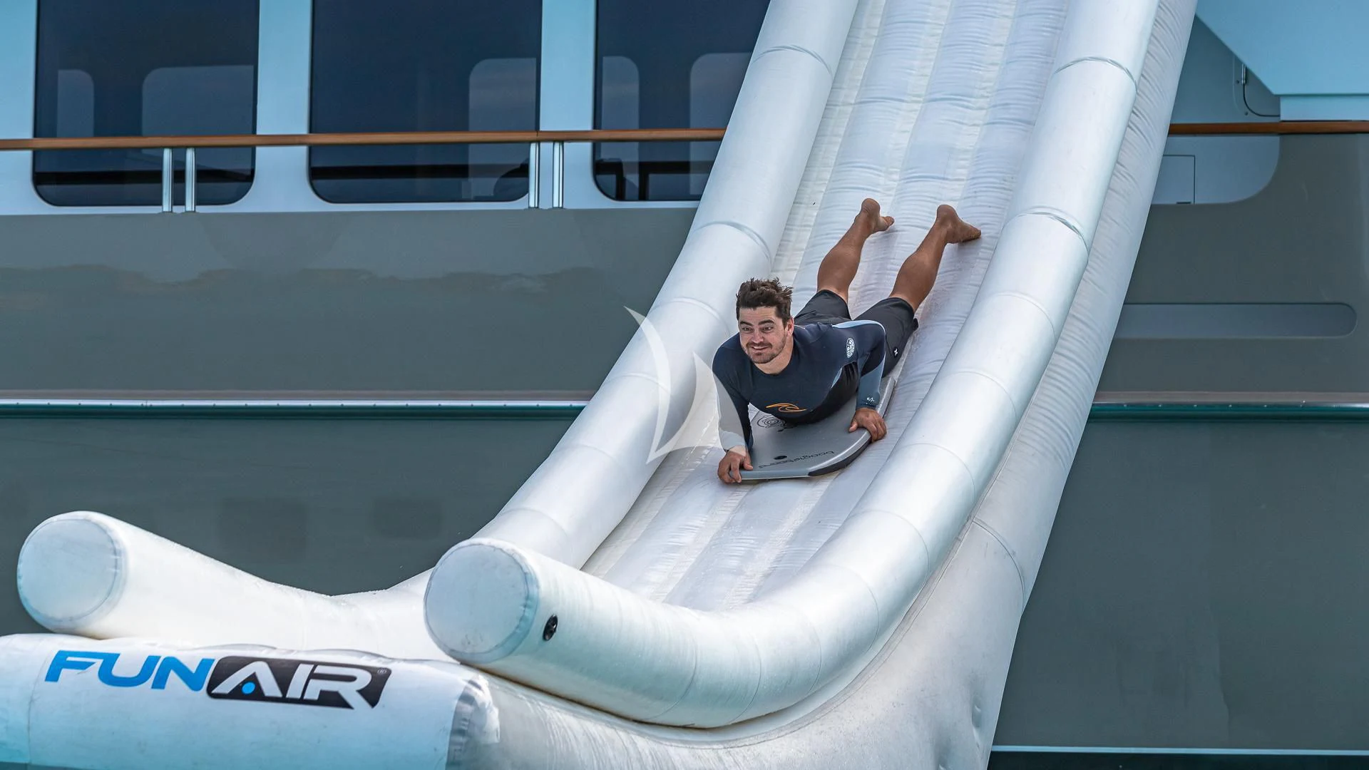 a person on a skateboard aboard SEA CLASS Yacht for Sale