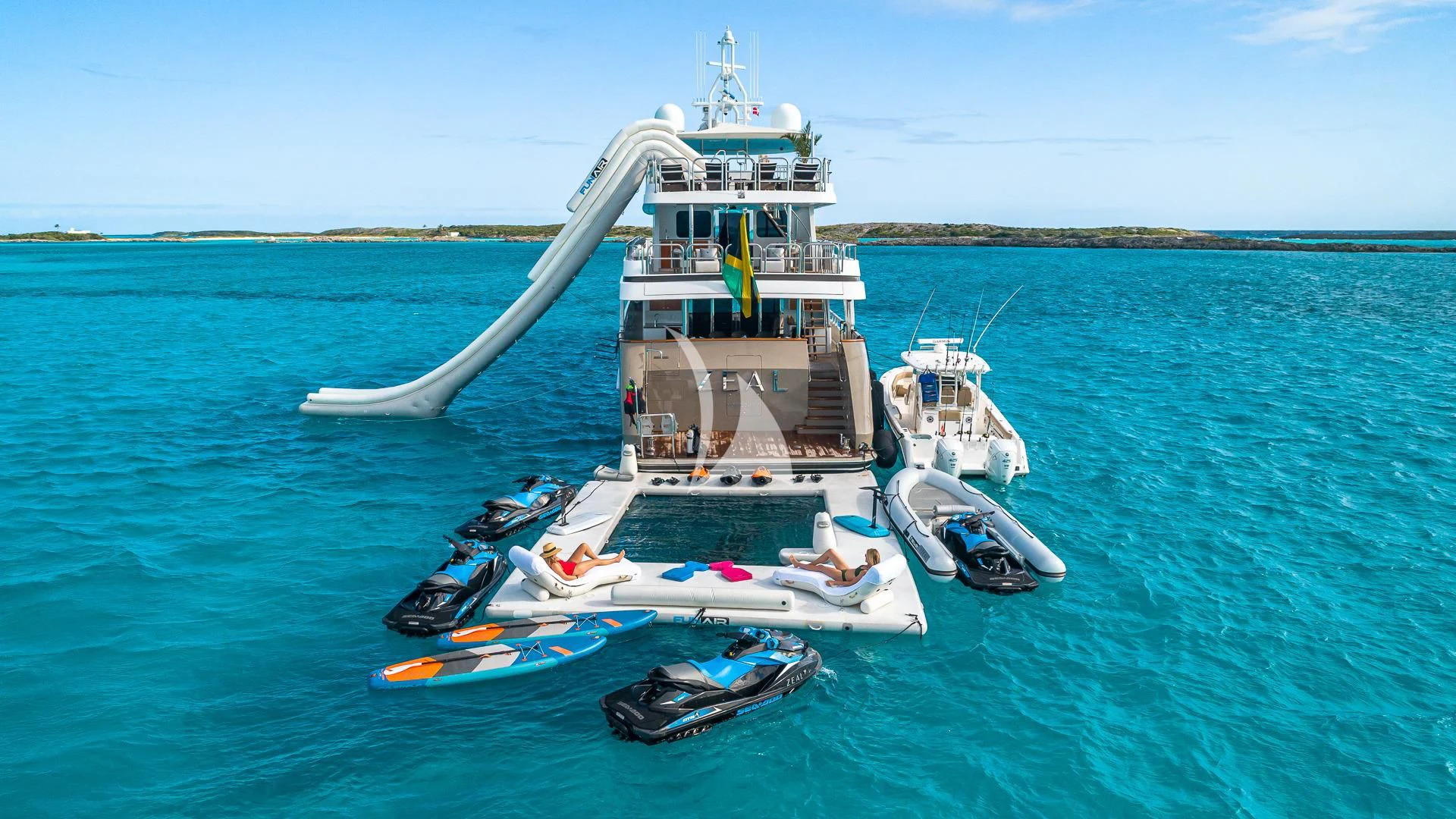 a boat on the water aboard SEA CLASS Yacht for Sale