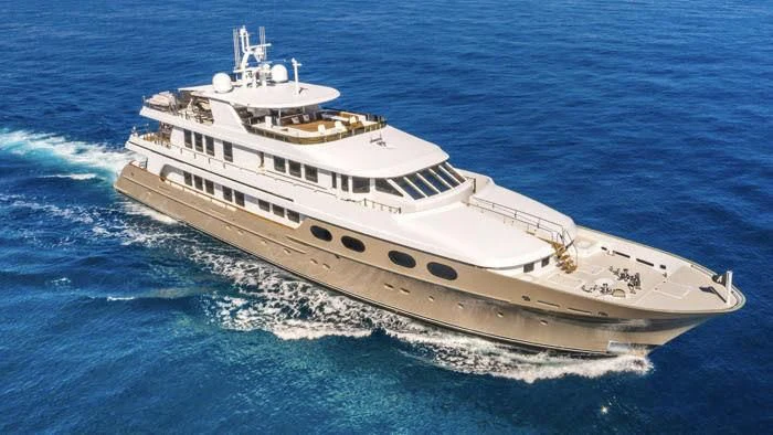 a large white ship aboard SEA CLASS Yacht for Sale