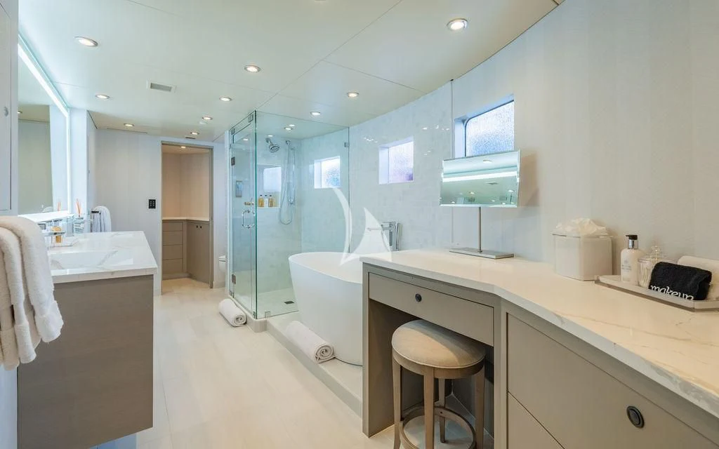 a bathroom with a sink and a toilet aboard SEA CLASS Yacht for Sale