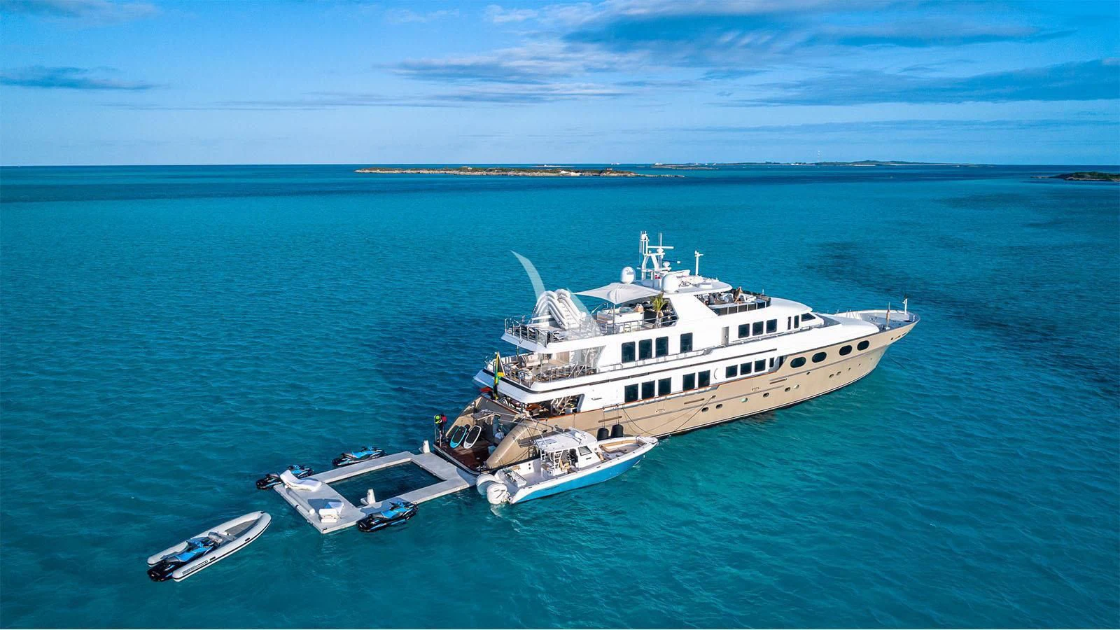 a ship in the water aboard SEA CLASS Yacht for Sale