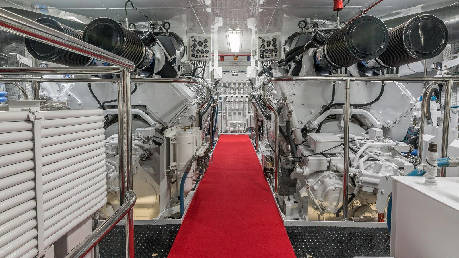 a large room with machinery aboard SEA CLASS Yacht for Sale
