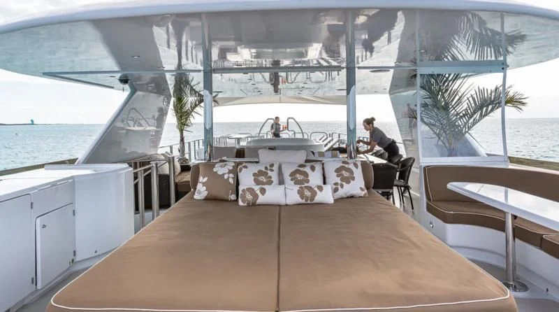 a boat on the water aboard SEA CLASS Yacht for Sale