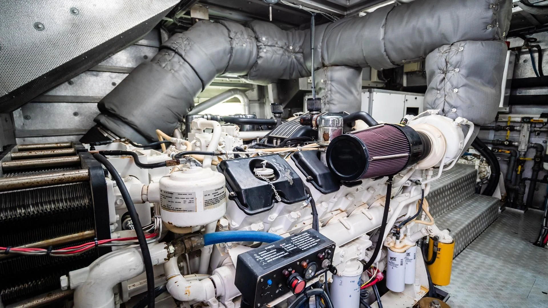 a machine with a large pipe aboard BUSINESS TRIP 2 Yacht for Sale
