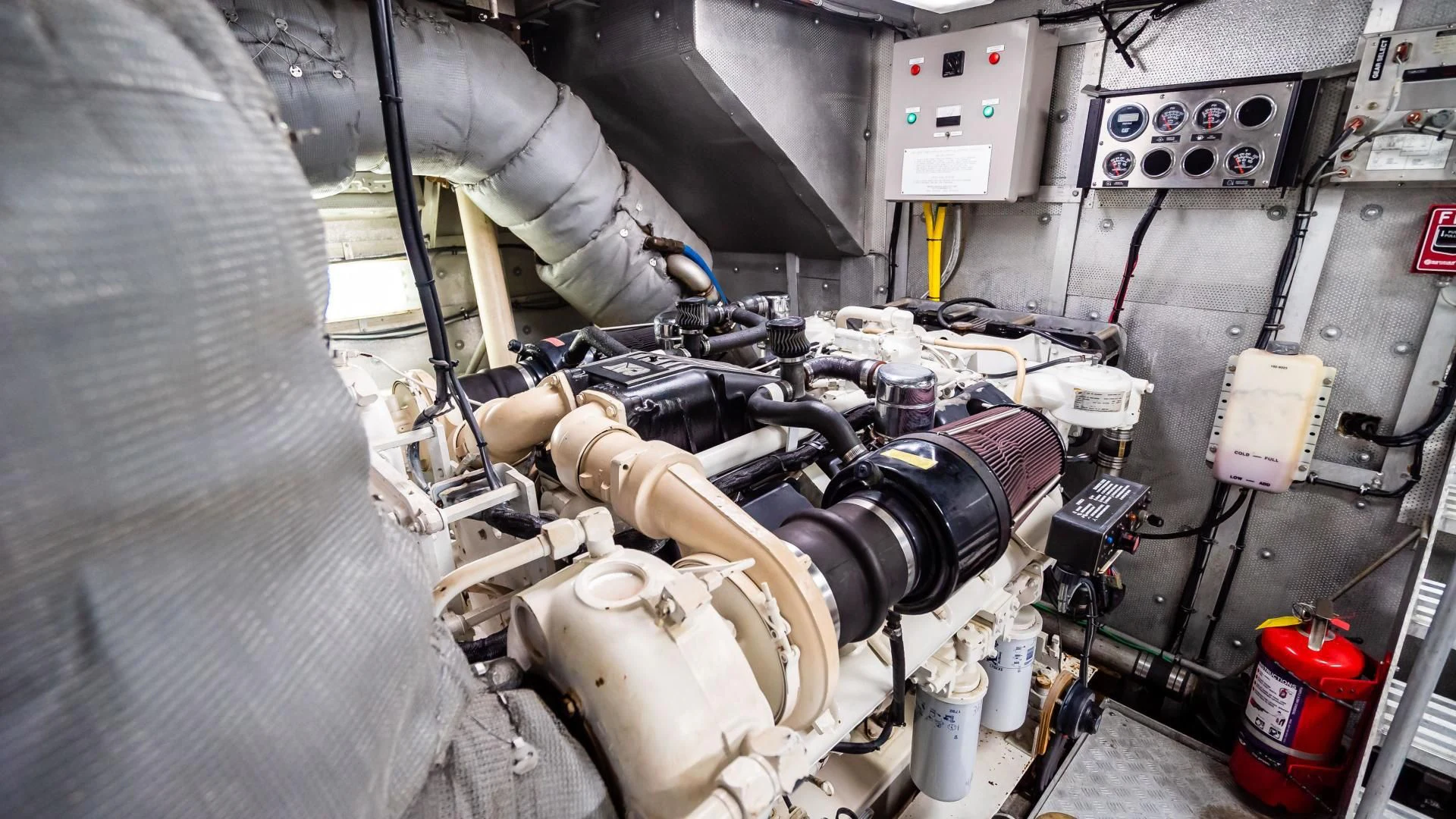 a machine with a large piece of equipment in it aboard BUSINESS TRIP 2 Yacht for Sale