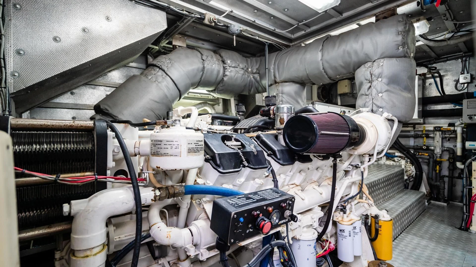 a machine with a large metal pipe aboard BUSINESS TRIP 2 Yacht for Sale