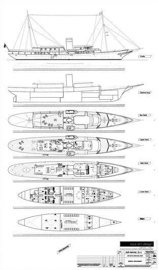 diagram aboard ARGOSSY Yacht for Sale