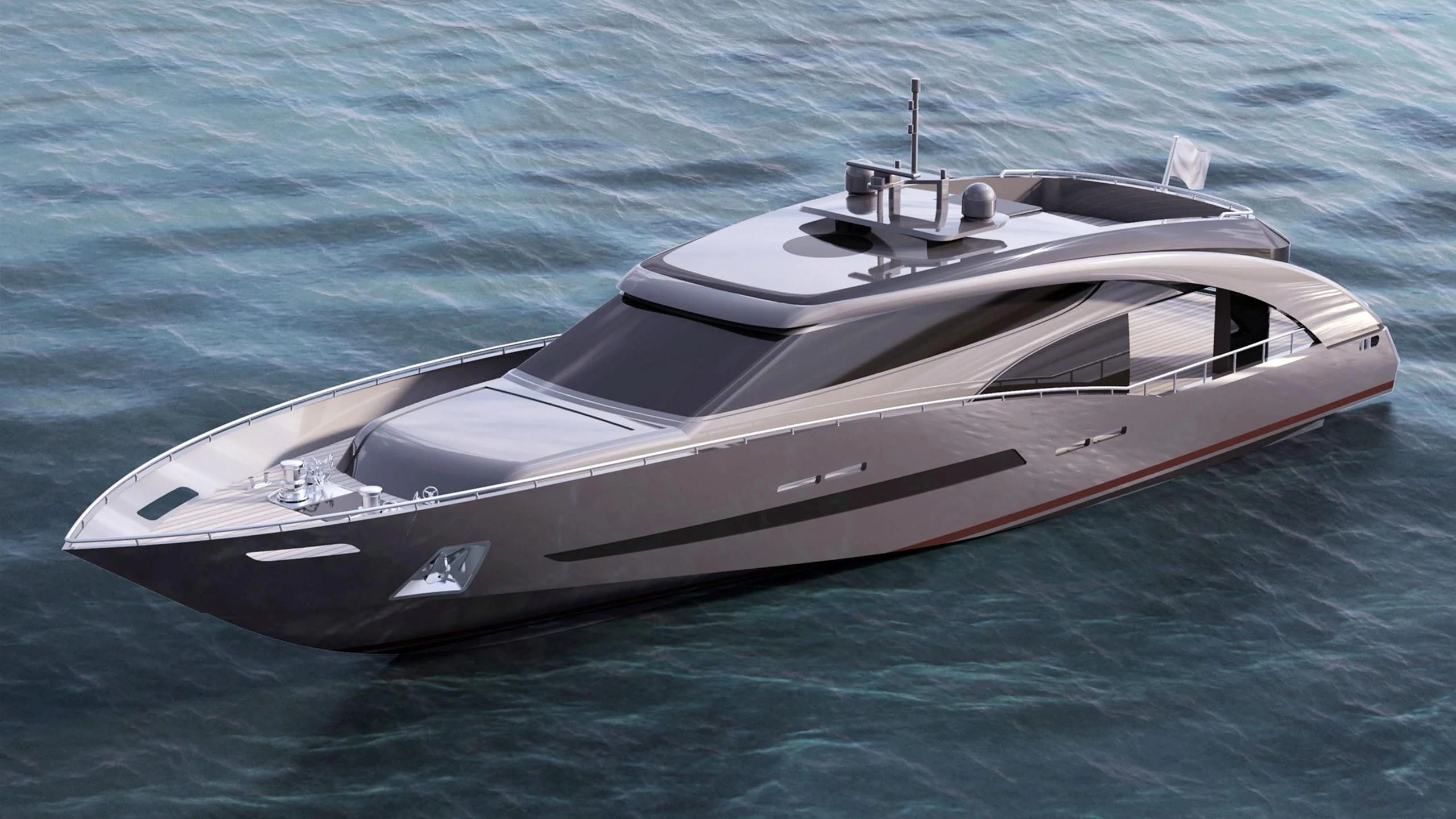 a white yacht in the water aboard FREEDOM Yacht for Sale