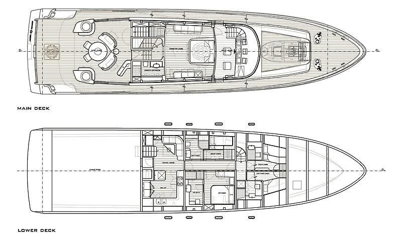 diagram, engineering drawing aboard FREEDOM Yacht for Sale