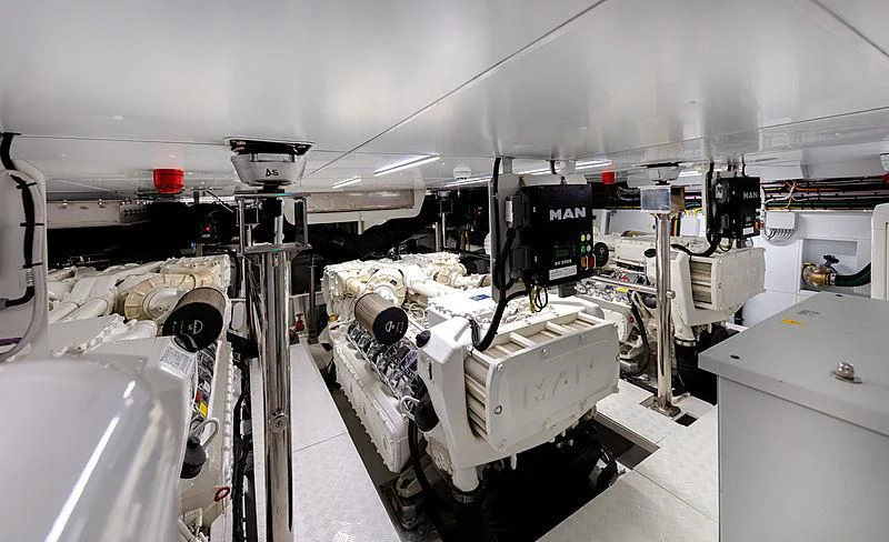 a room with machines and equipment aboard FREEDOM Yacht for Sale