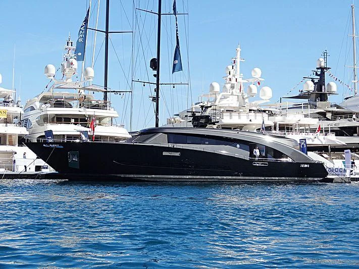 a large ship in the water aboard FREEDOM Yacht for Sale