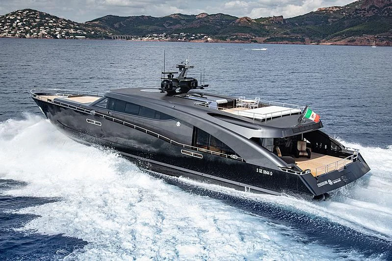 a ship on the water aboard FREEDOM Yacht for Sale