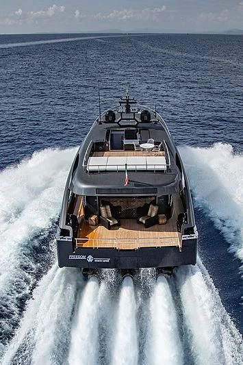 a boat on the water aboard FREEDOM Yacht for Sale