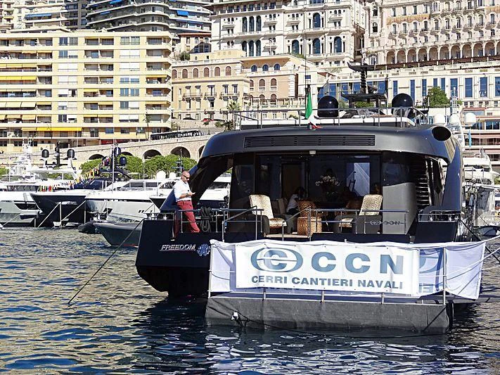 a boat with people on it aboard FREEDOM Yacht for Sale