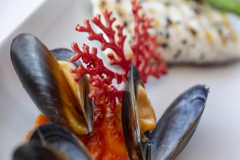 a lobster with a lobster tail aboard M/Y ANTHEA Yacht for Sale