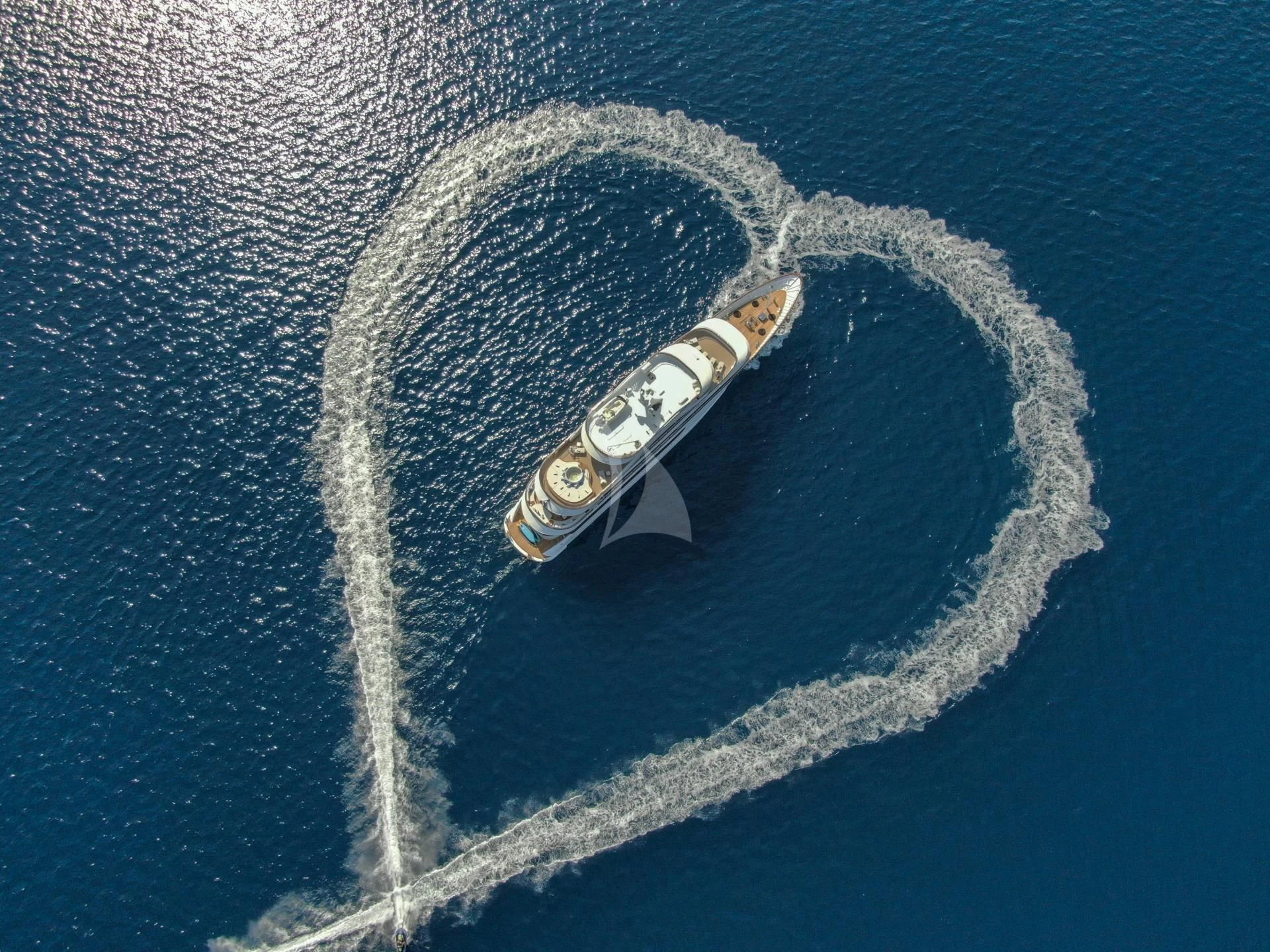 a close-up of a stethoscope on a blue fabric aboard M/Y ANTHEA Yacht for Sale