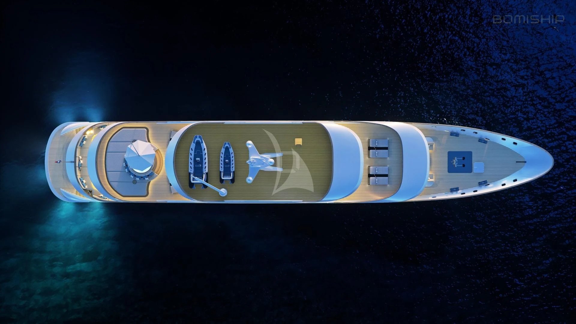 logo aboard M/Y ANTHEA Yacht for Sale