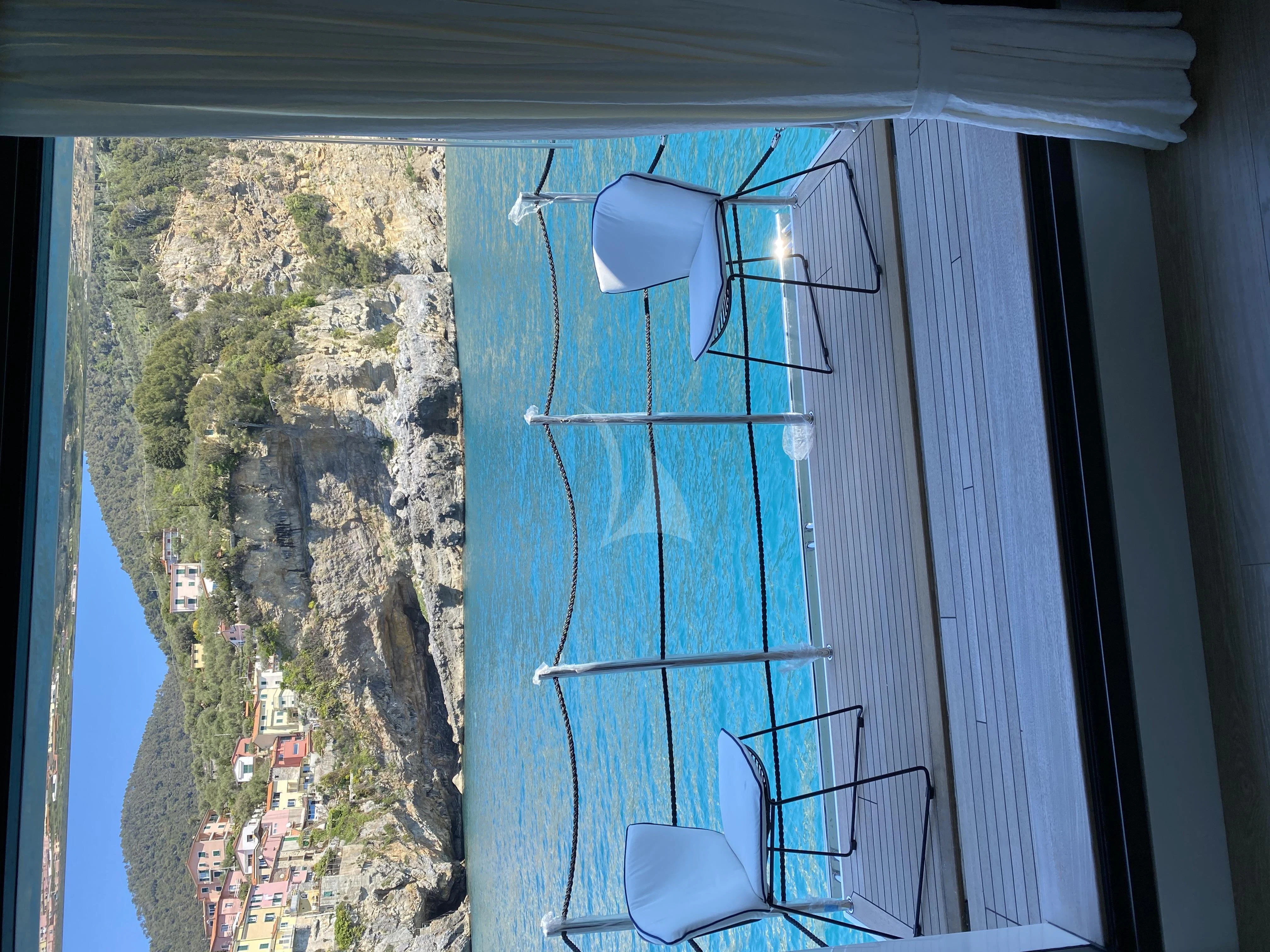 a view of a building and water aboard VITTORIA Yacht for Charter