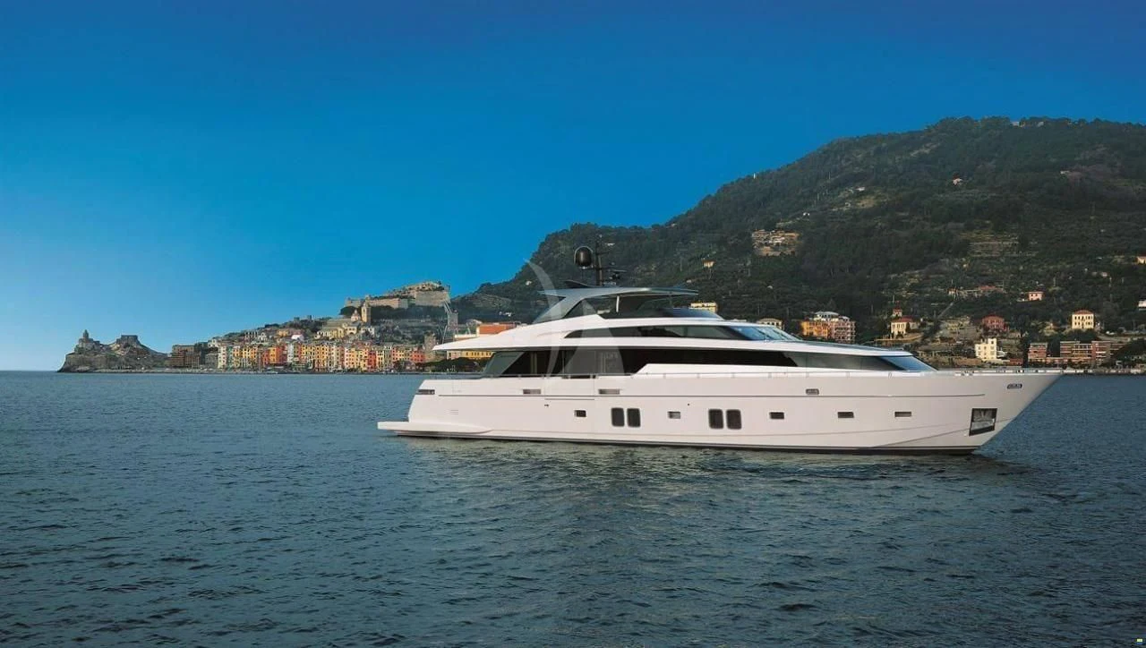 a boat on the water aboard VITTORIA Yacht for Charter