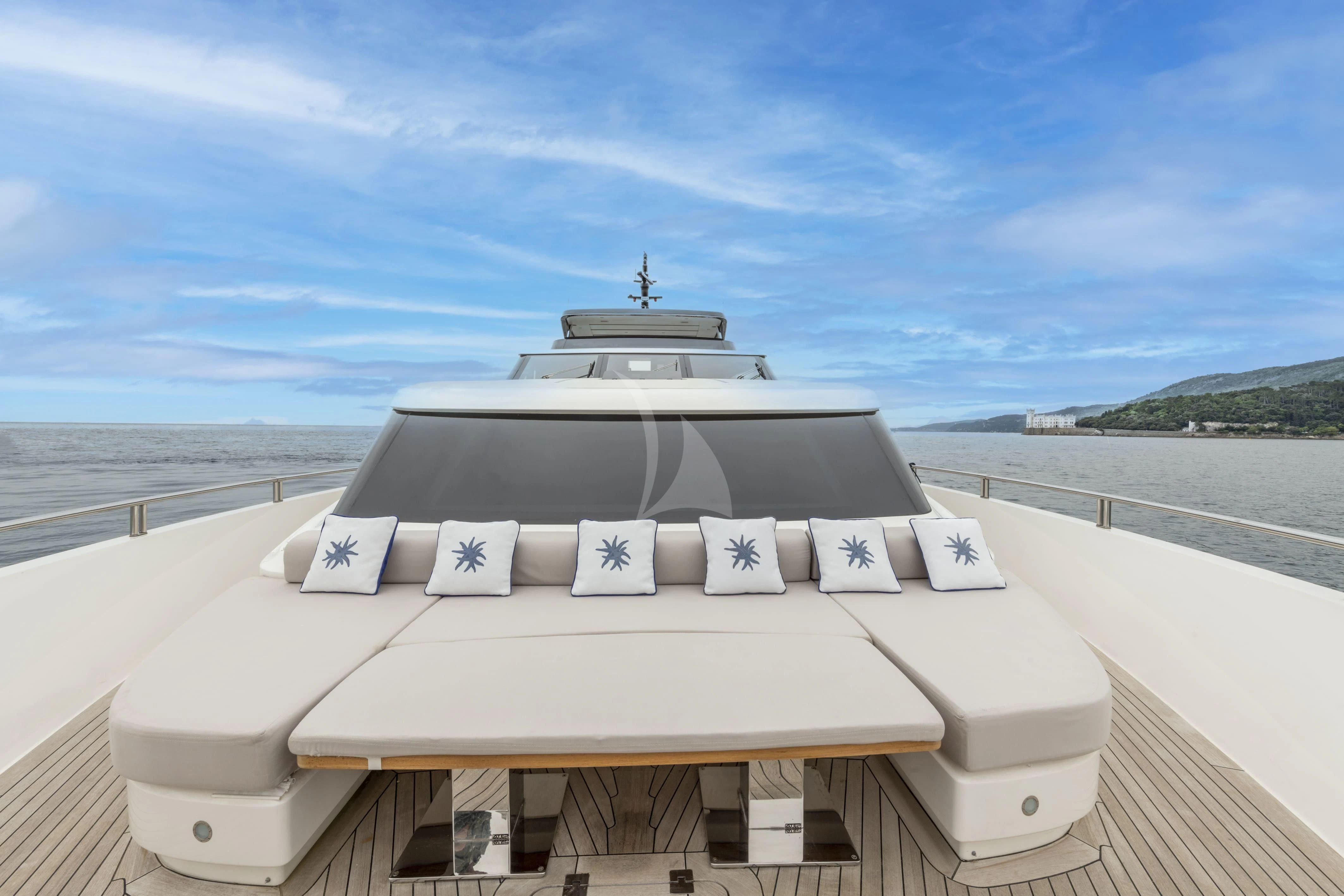 a boat on the water aboard VITTORIA Yacht for Charter