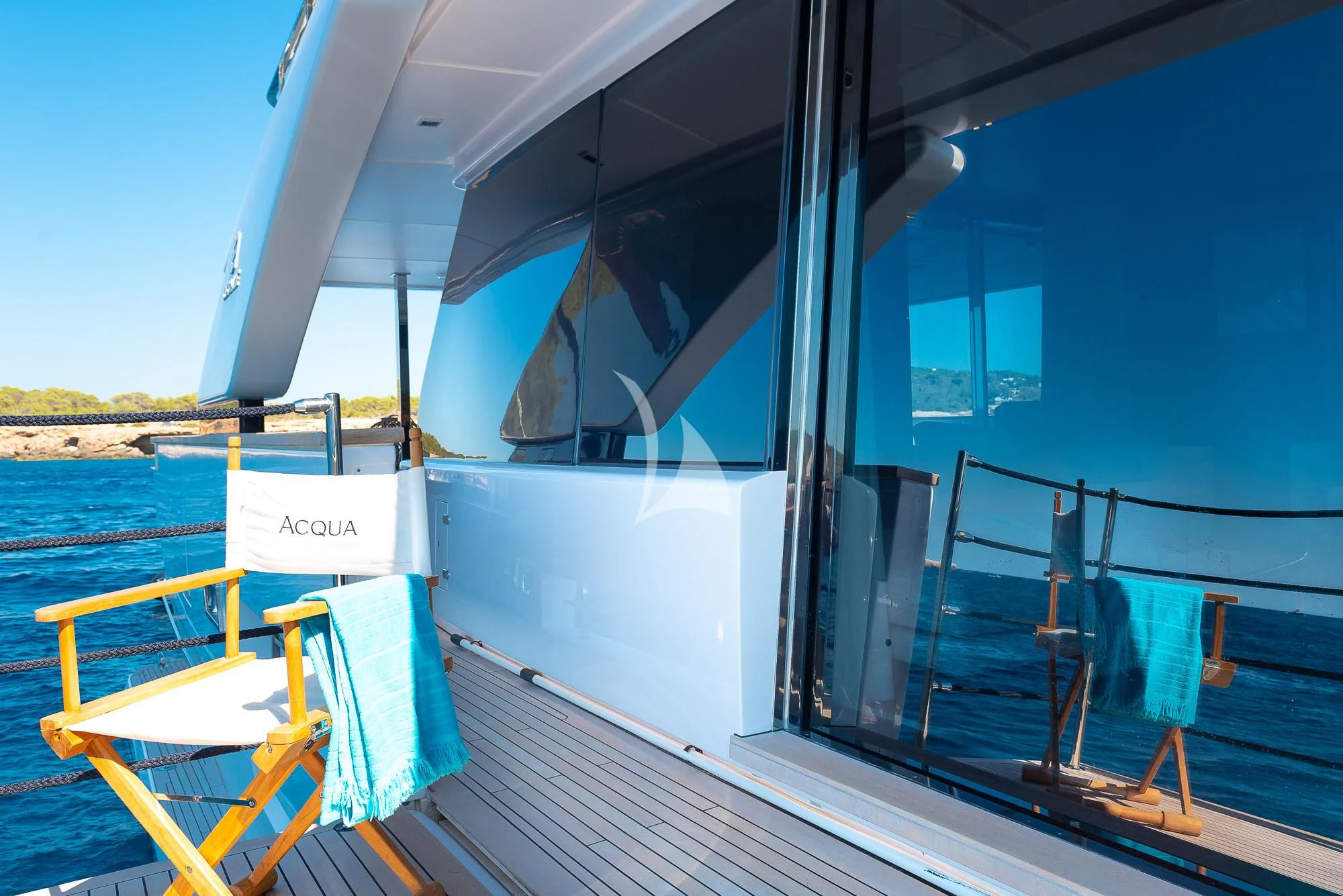 a boat on the water aboard ACQUA Yacht for Sale
