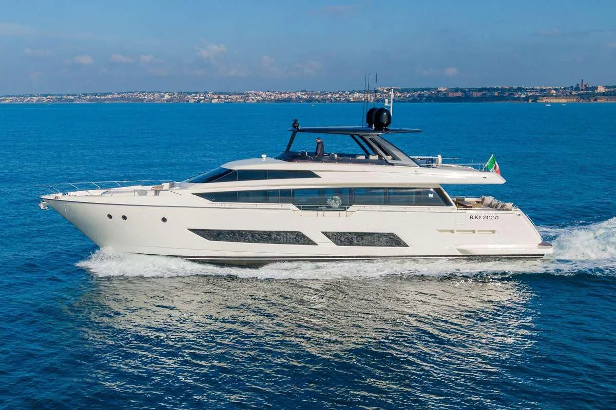 a white yacht in the water aboard YEMAJA Yacht for Sale