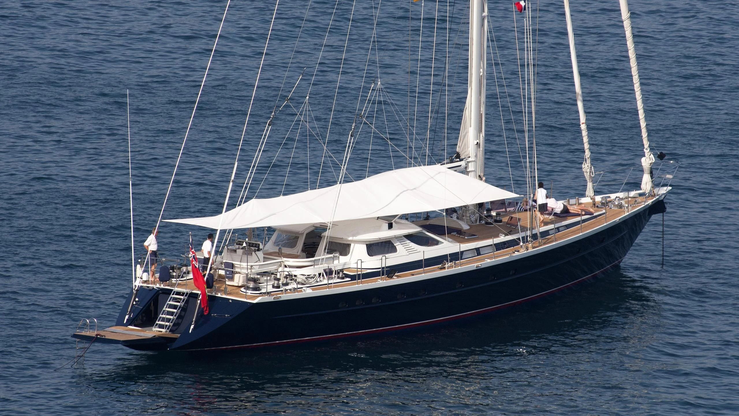 a boat on the water aboard BLUE PAPILLON Yacht for Sale
